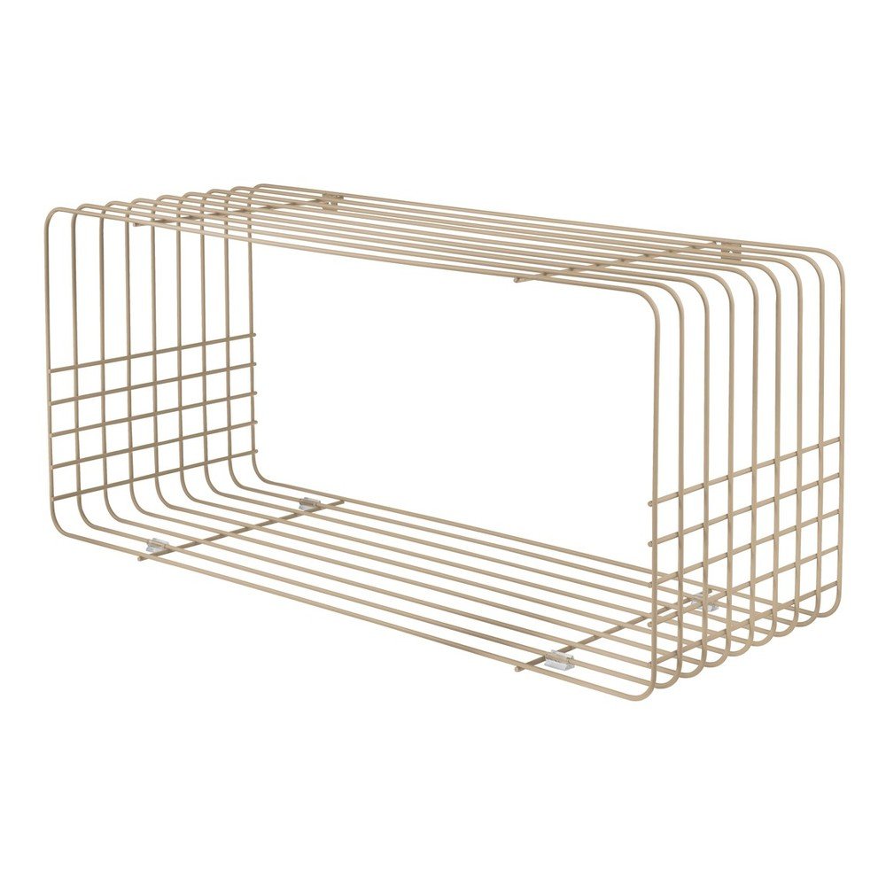 Bézs többszintes fém fali polc 70 cm Wire – Mette Ditmer Denmark