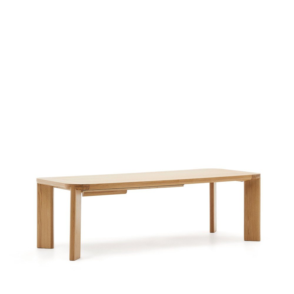 Bővíthető étkezőasztal tölgyfa dekoros asztallappal