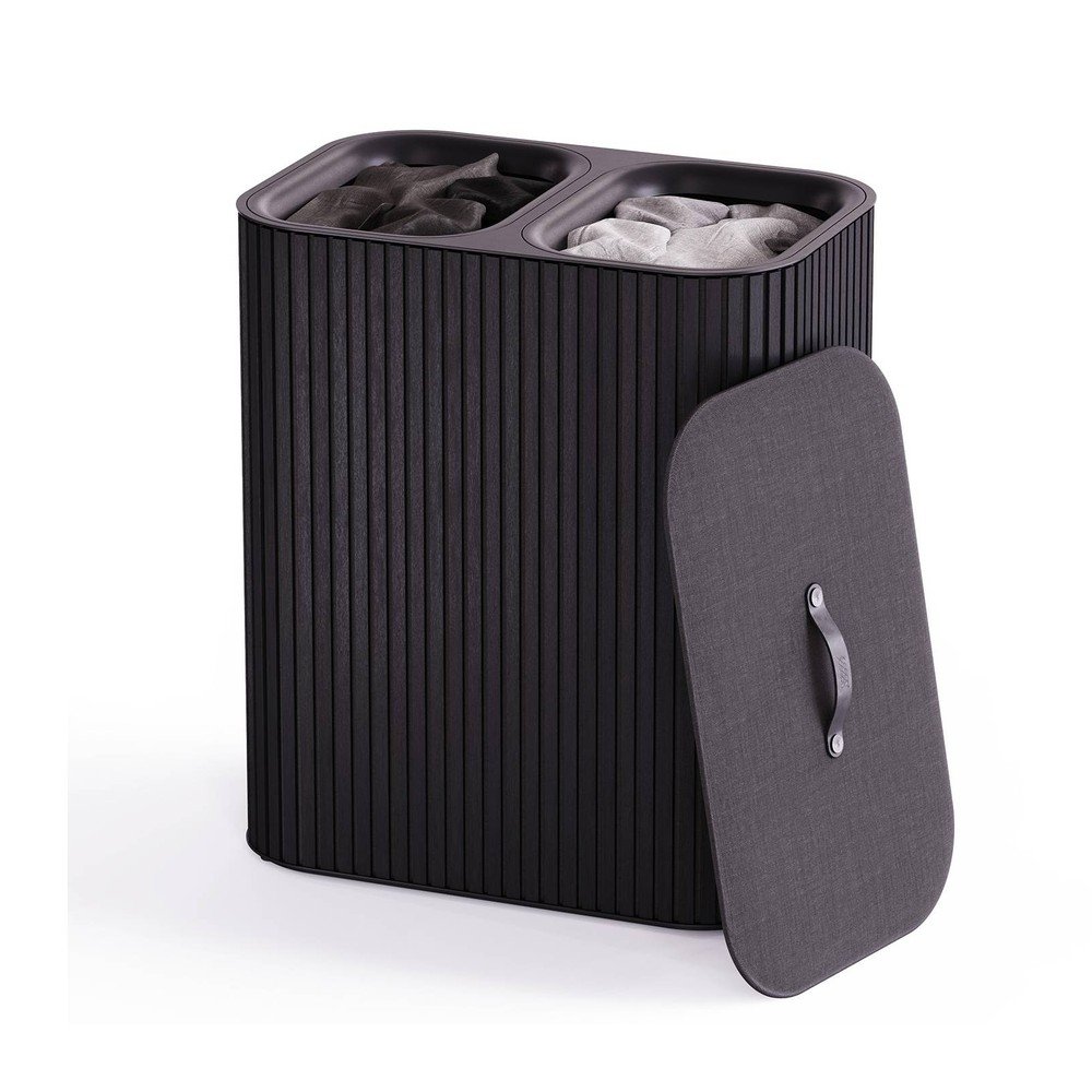 Fekete bambusz szennyeskosár 2x45 l Tota Luxe – Joseph Joseph