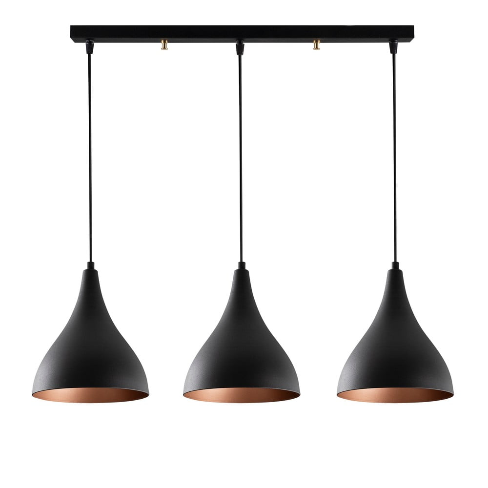 Fekete függőlámpa fém búrával Sağlam – Opviq lights