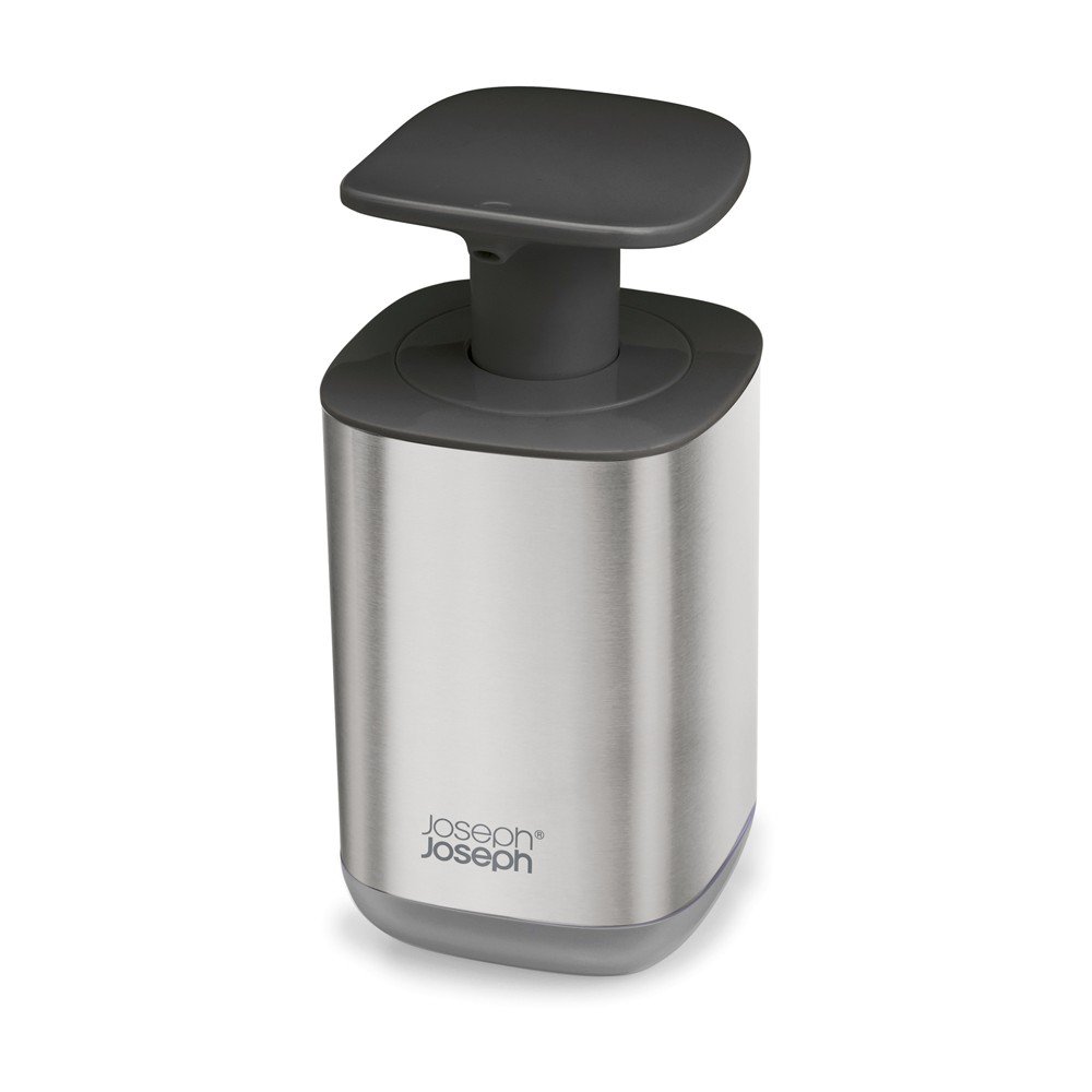 Fényes ezüstszínű rozsdamentes acél szappanadagoló 250 ml Presto Steel – Joseph Joseph