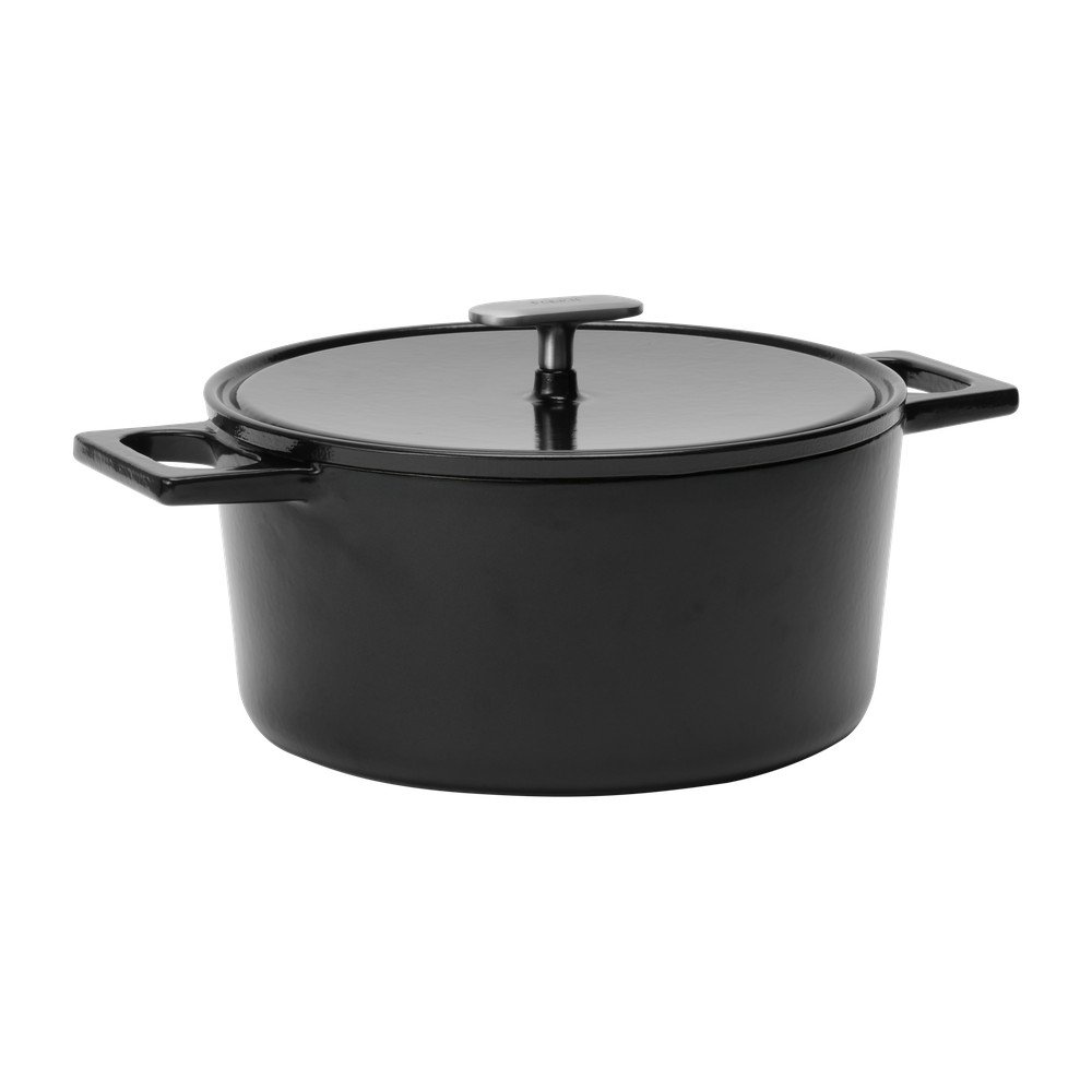 Indukciós tűzhelyhez alkalmas öntöttvas lábas fedővel 5