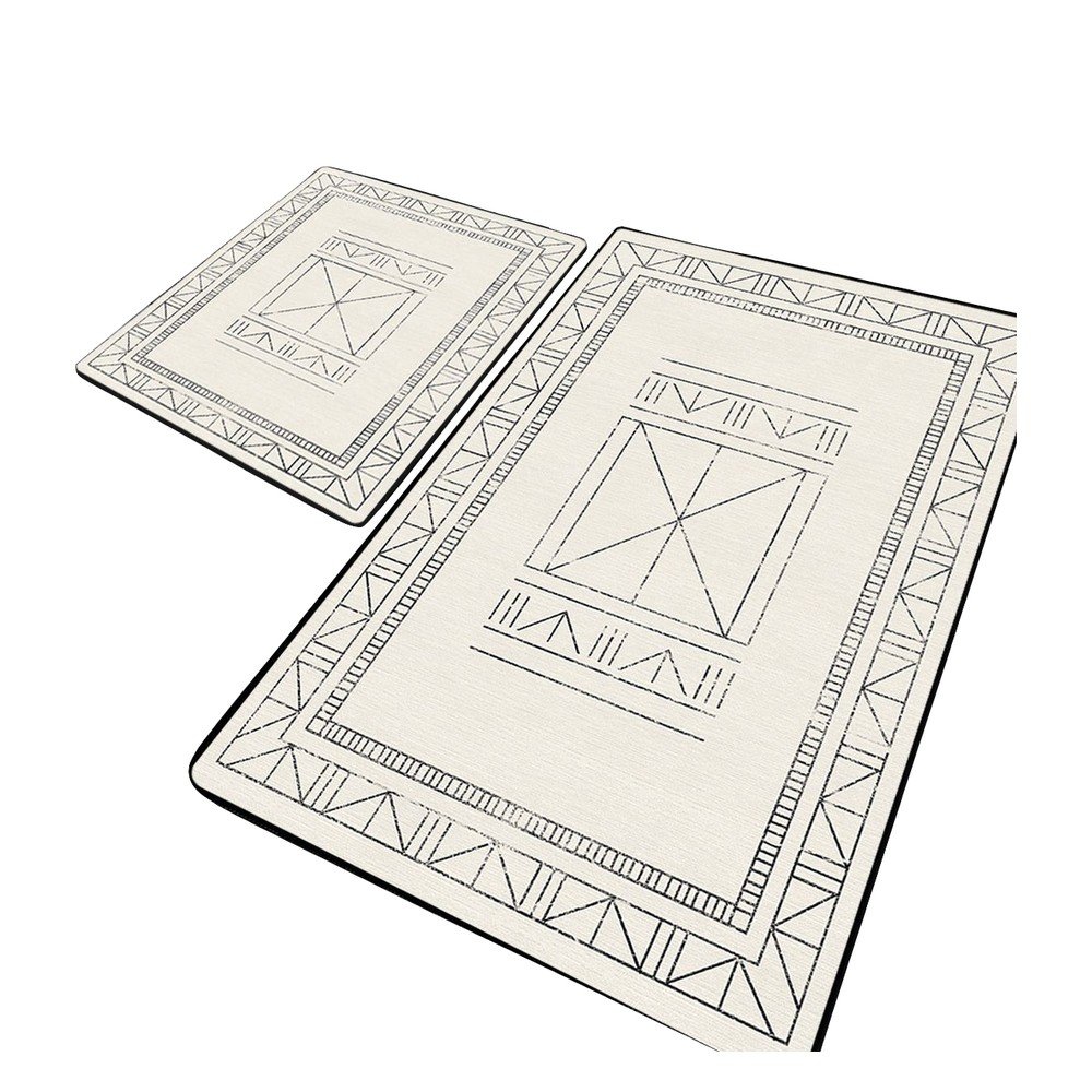 Krémszínű fürdőszobai kilépő szett 2 db-os 60x100 cm Touch – Foutastic