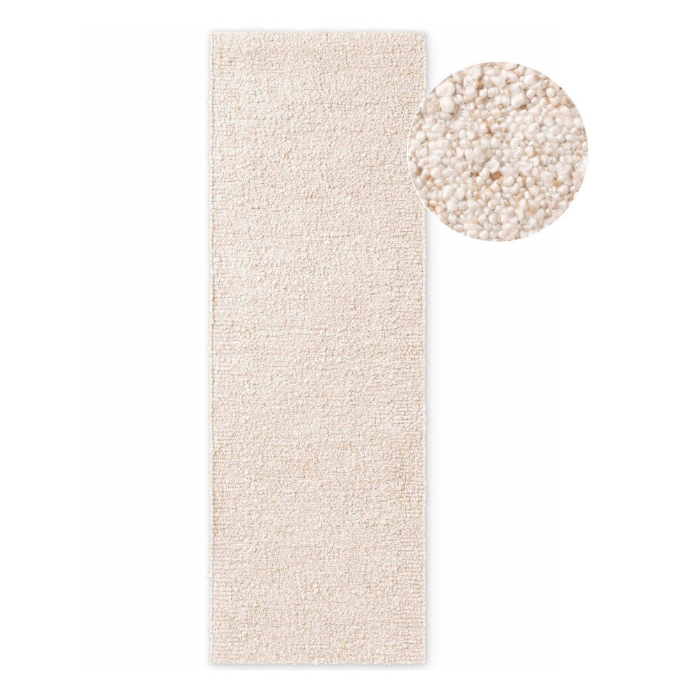 Krémszínű kézi szövésű buklé futószőnyeg 80x200 cm Notting Hill Portobello – Ted Baker