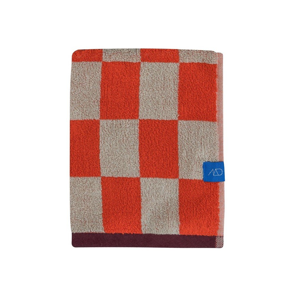 Narancssárga-bézs frottír bio pamut törölköző 50x90 cm Retro – Mette Ditmer Denmark