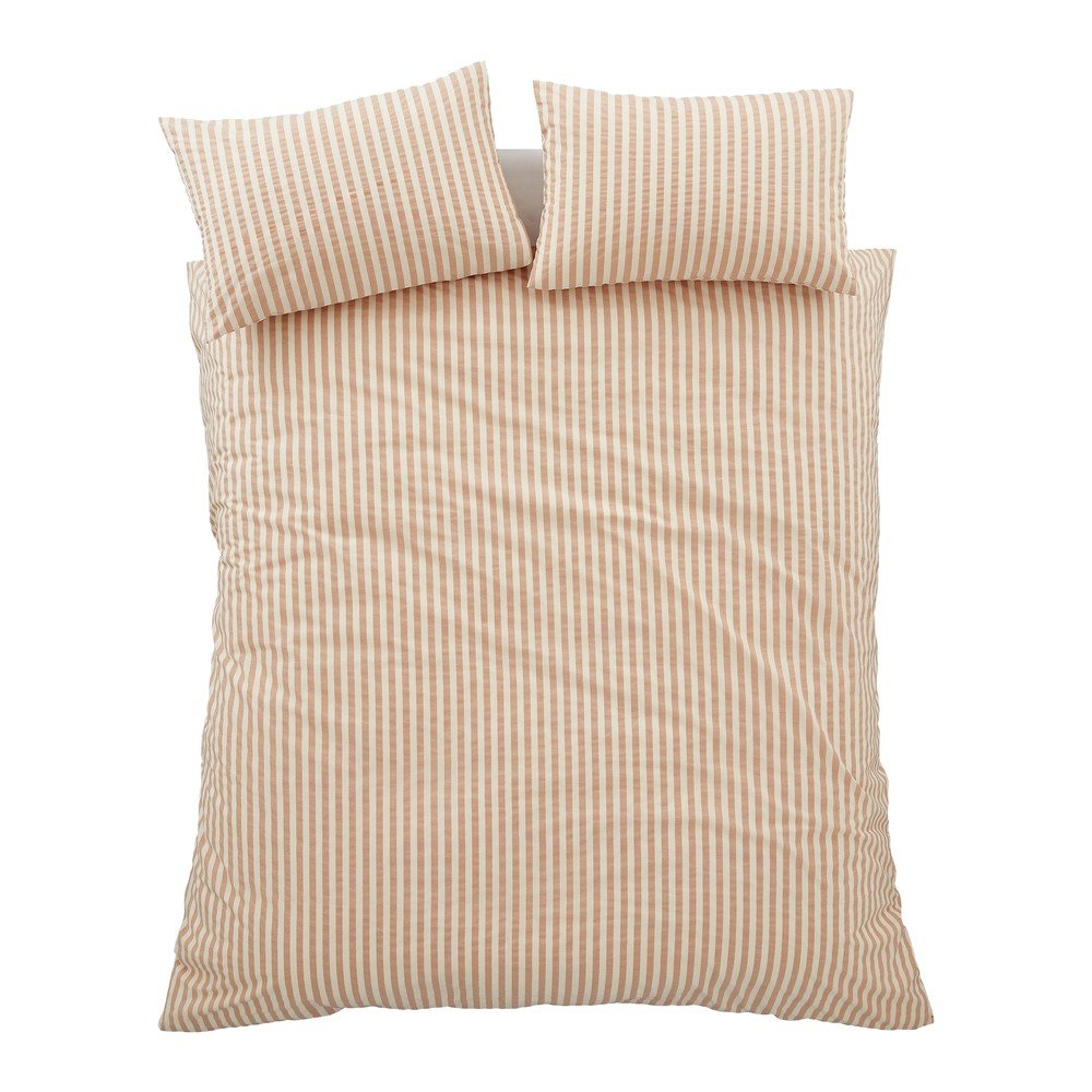 Narancssárga egyszemélyes ágyneműhuzat 135x200 cm Cotton Rich Woven Stripe – Pineapple Elephant