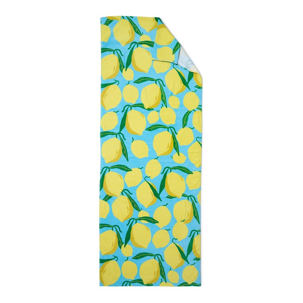Pamut strandtörölköző 92x180 cm Lemons Lounger – Catherine Lansfield