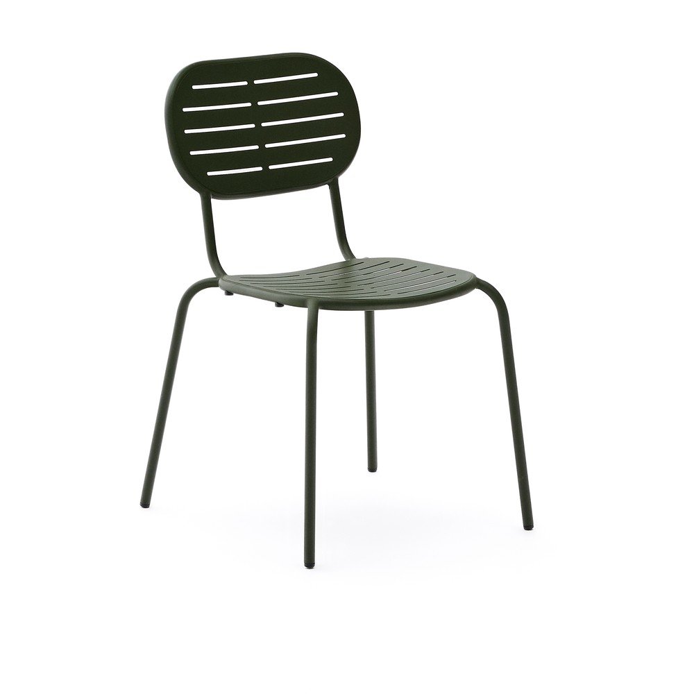 Sötétzöld fém kerti szék Brai – Kave Home