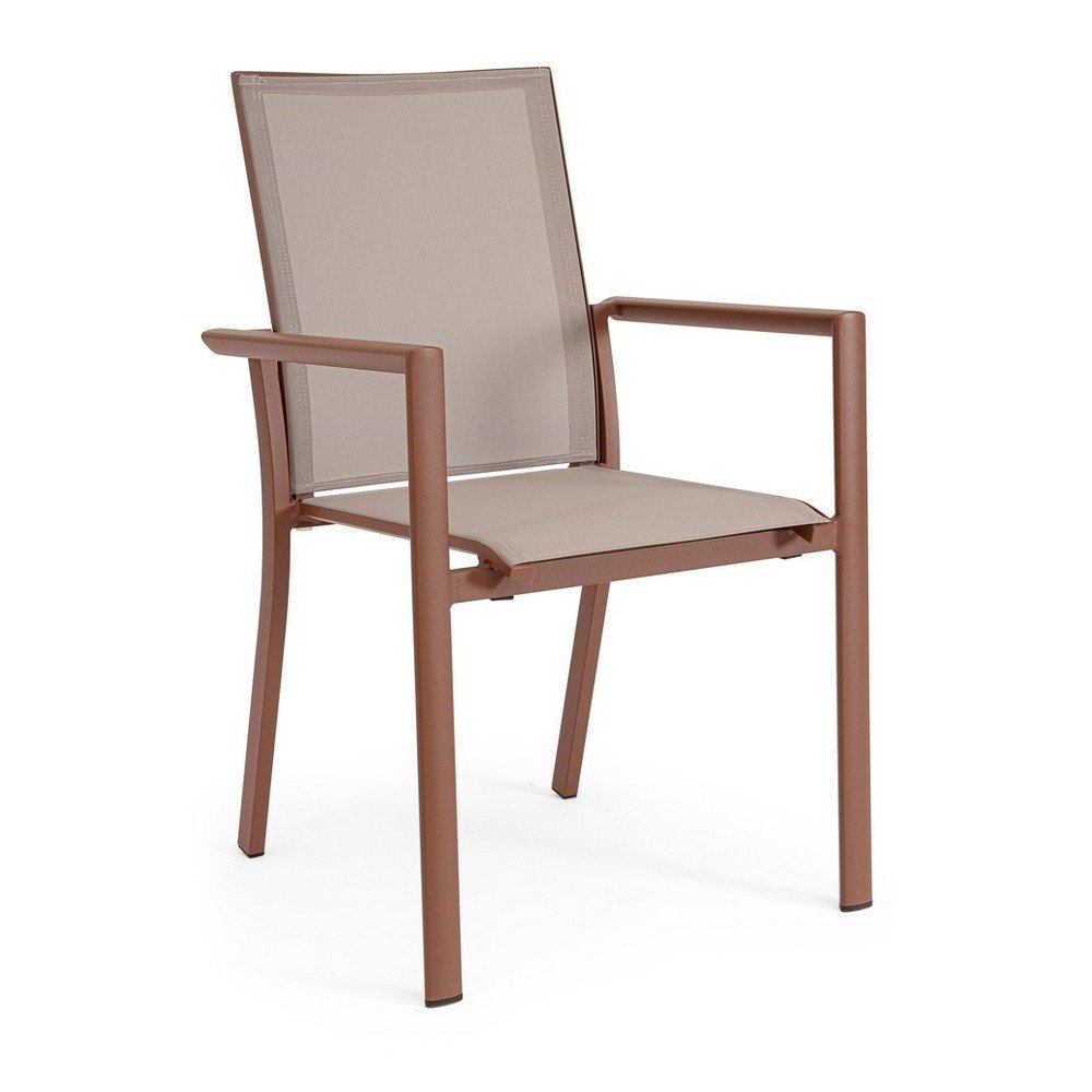 Szürkésbarna fém kerti szék Konnor – Bizzotto