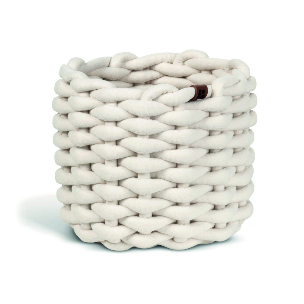 Textil tárolókosár ø 21x17 cm Peach Skin Round S – Bigso