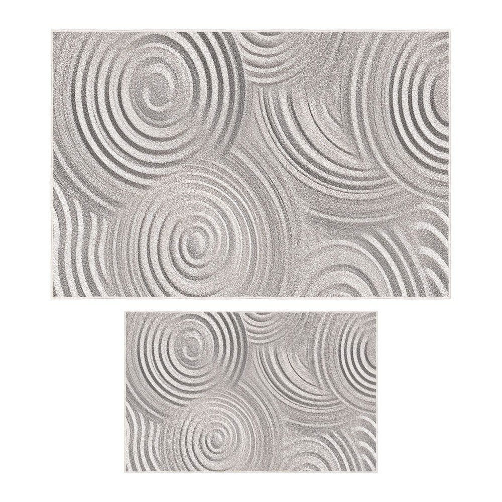 Világosszürke fürdőszobai kilépő szett 2 db-os 60x100 cm – Foutastic