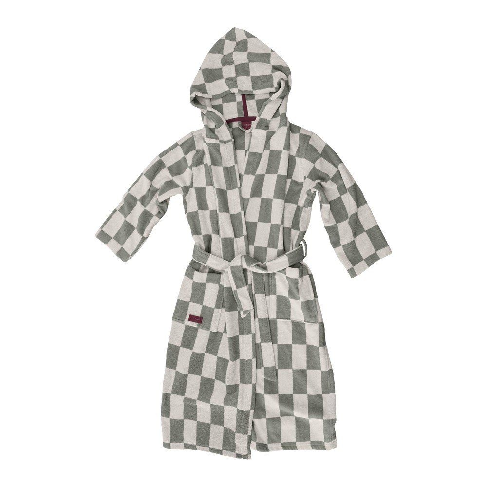 Zsályaszínű pamut fürdőköpeny L/XL Retro – Mette Ditmer Denmark