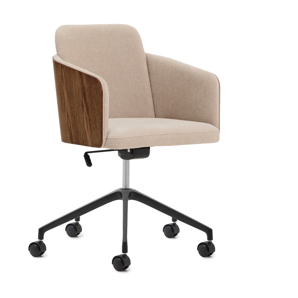 Barna kárpitozott irodai szék Madai – Kave Home