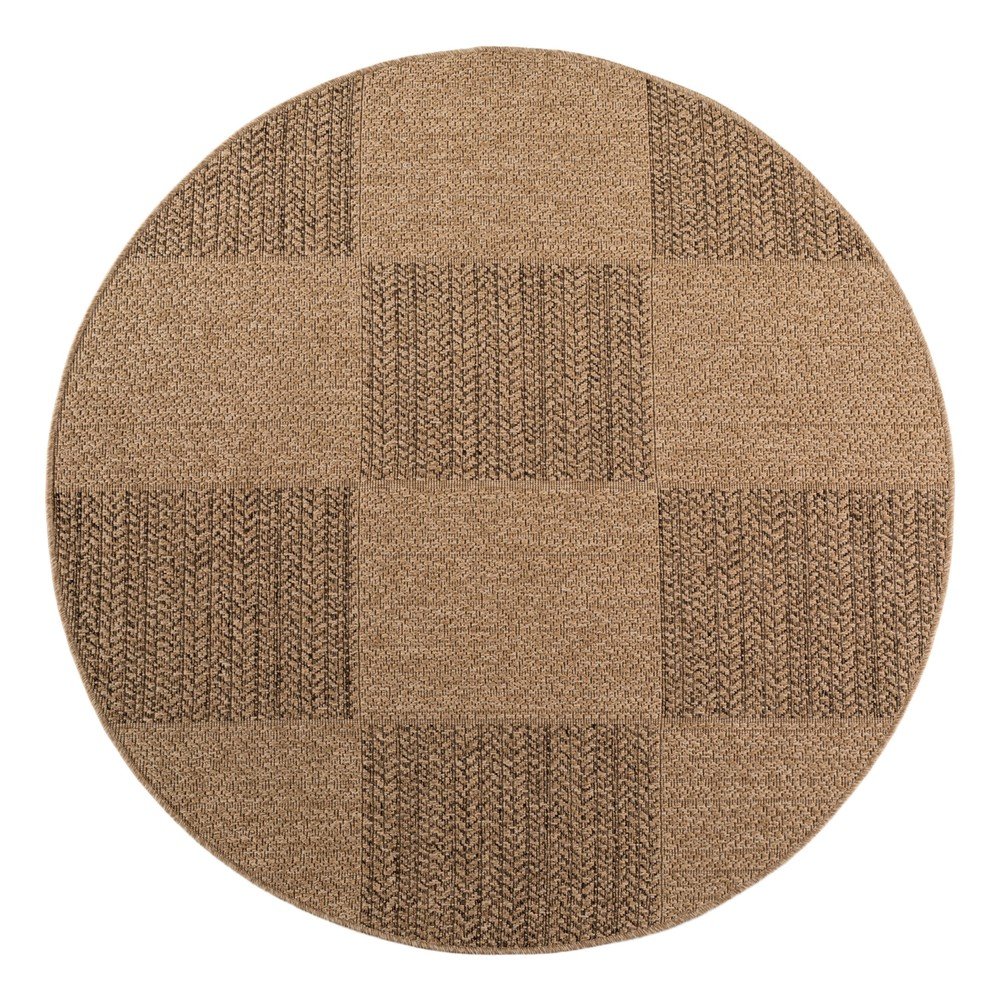 Barna kerek kültéri-beltéri szőnyeg ø 160 cm Timber 1405 – Ayyildiz Carpets