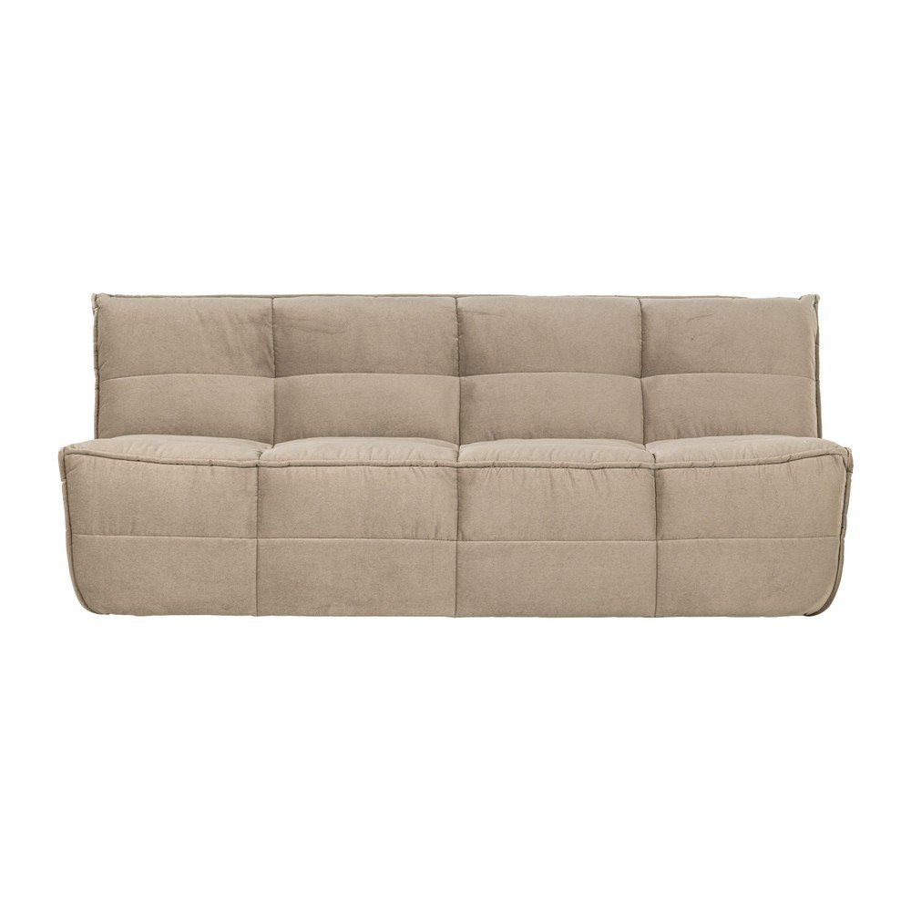 Bézs bársony kanapé 204 cm Cluster – vtwonen