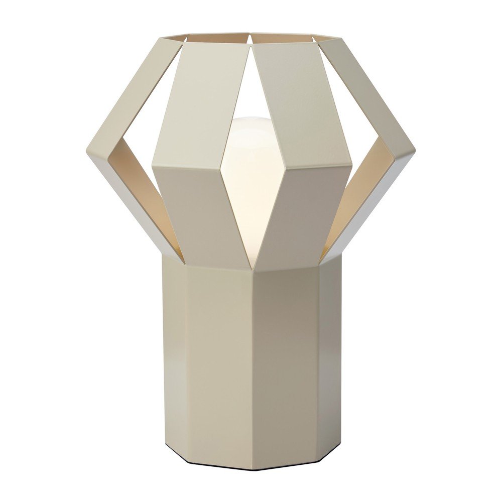 Bézs fém asztali lámpa fém búrával (magasság 27 cm) Octa – Markslöjd