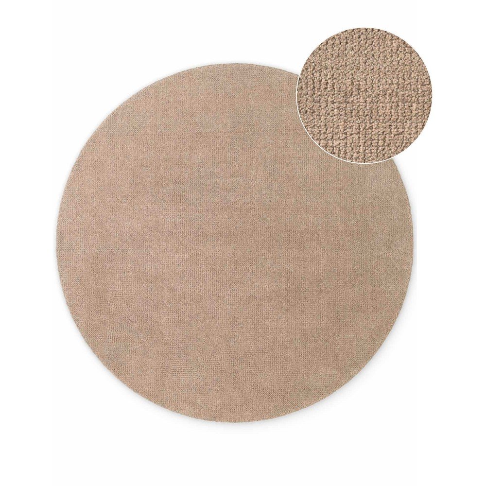 Bézs kézi szövésű gyapjú kerek szőnyeg ø 200 cm Greenwich – Ted Baker