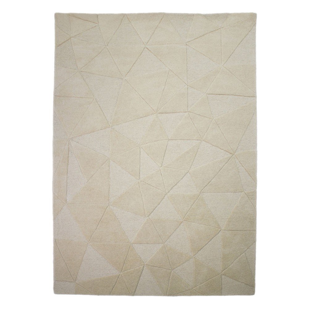 Bézs kézi szövésű gyapjú szőnyeg 160x230 cm Shard – Flair Rugs