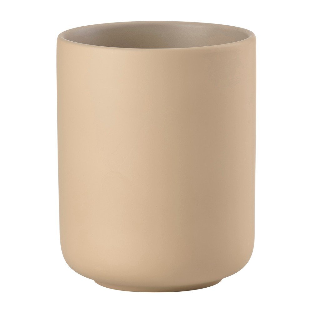 Bézs kőedény fogkefetartó pohár Ume – Zone