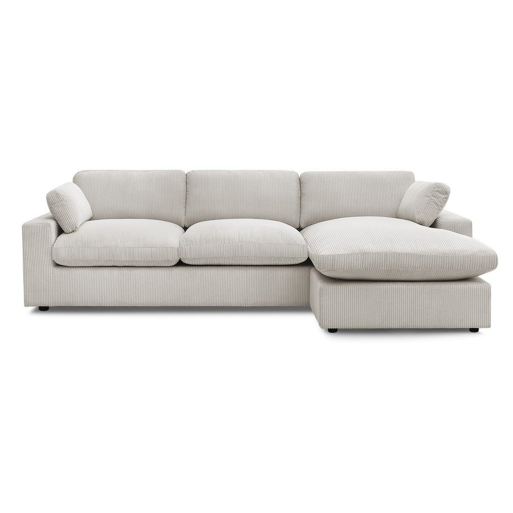 Bézs kordbársony sarokkanapé Belair – Bobochic Paris