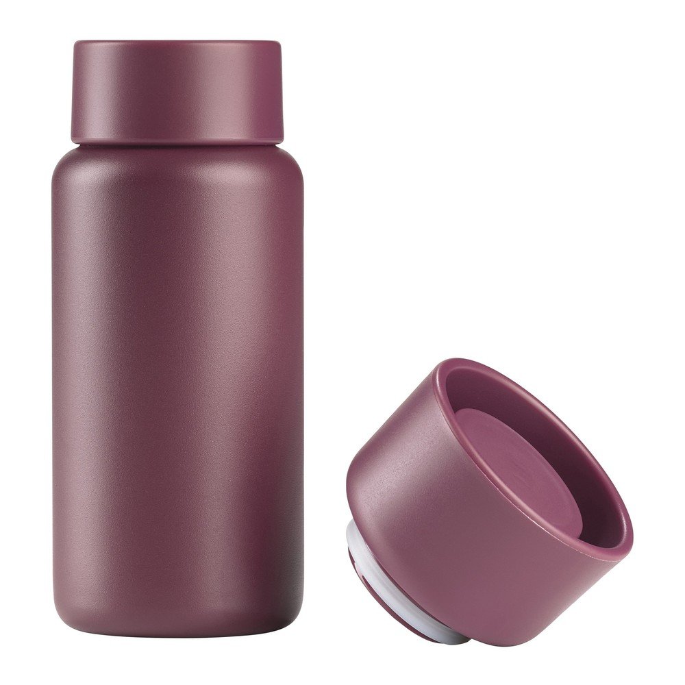 Borvörös rozsdamentes acél termobögre 400 ml Singles – Zone