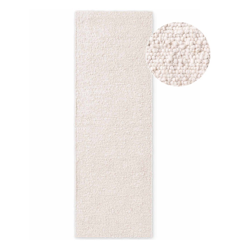 Elefántcsont színű kézi szövésű buklé futószőnyeg 80x200 cm Notting Hill Portobello – Ted Baker