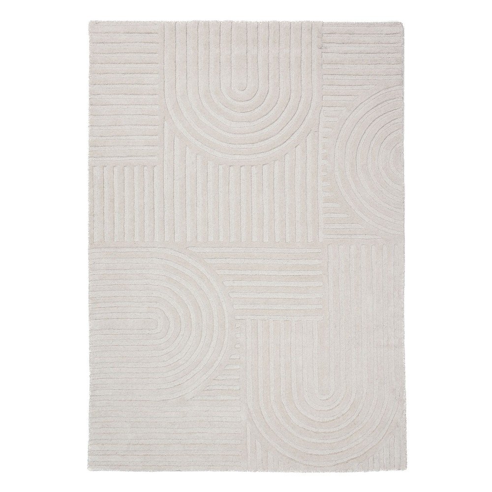 Elefántcsont színű kézi szövésű gyapjú szőnyeg 200x290 cm Zen Garden – Flair Rugs