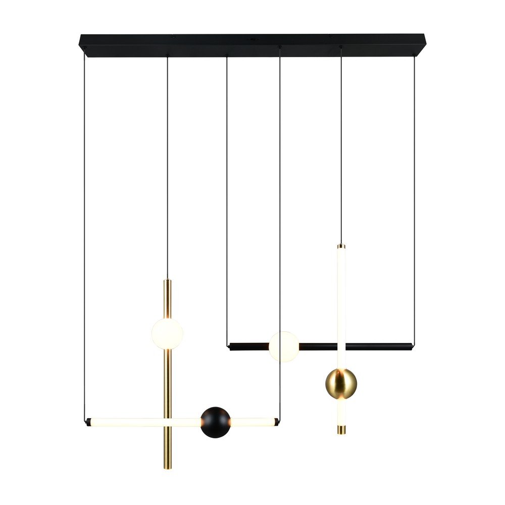 Fekete-aranyszínű LED dimmelhető függőlámpa Melita – Trio