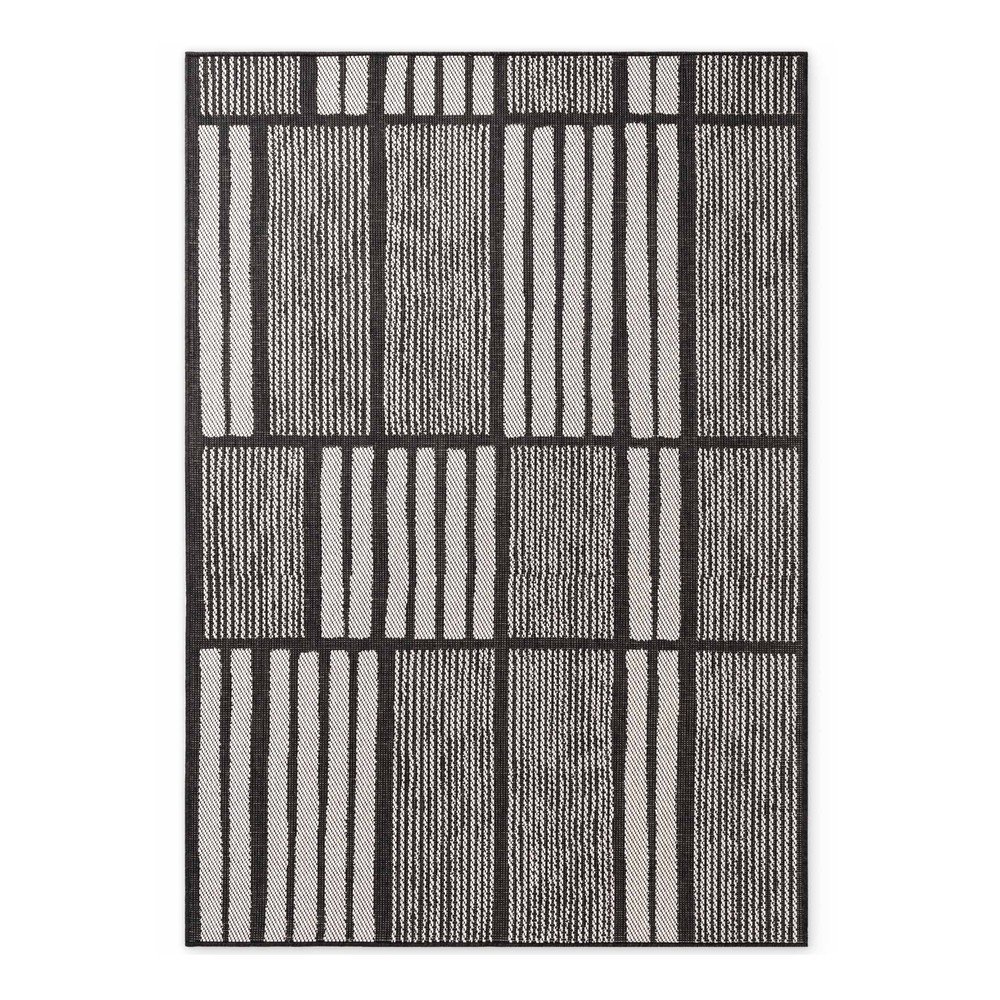 Fekete-krémszínű kültéri-beltéri szőnyeg 120x170 cm Haringey Allington – Ted Baker