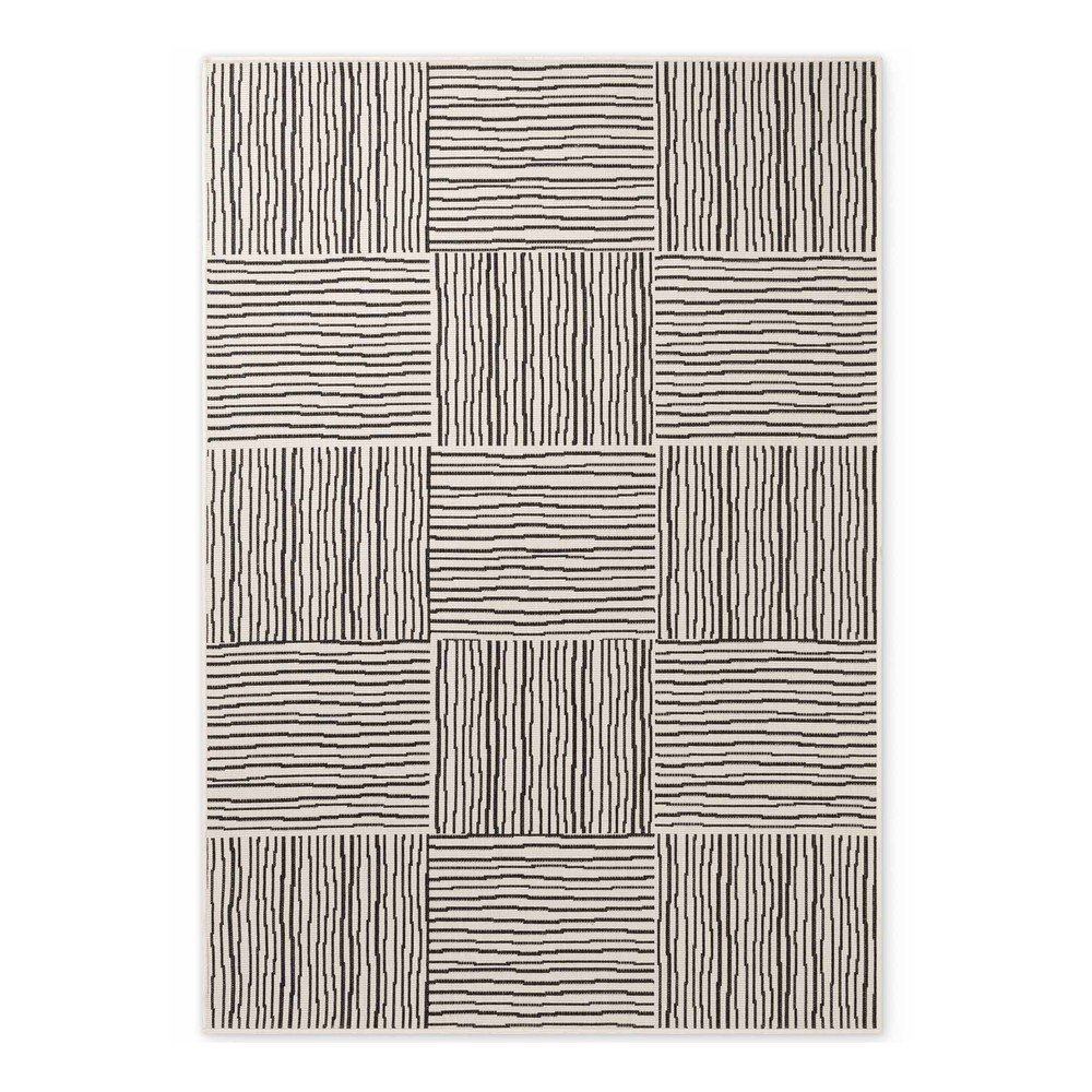 Fekete-krémszínű kültéri-beltéri szőnyeg 160x230 cm Haringey Nightingale – Ted Baker