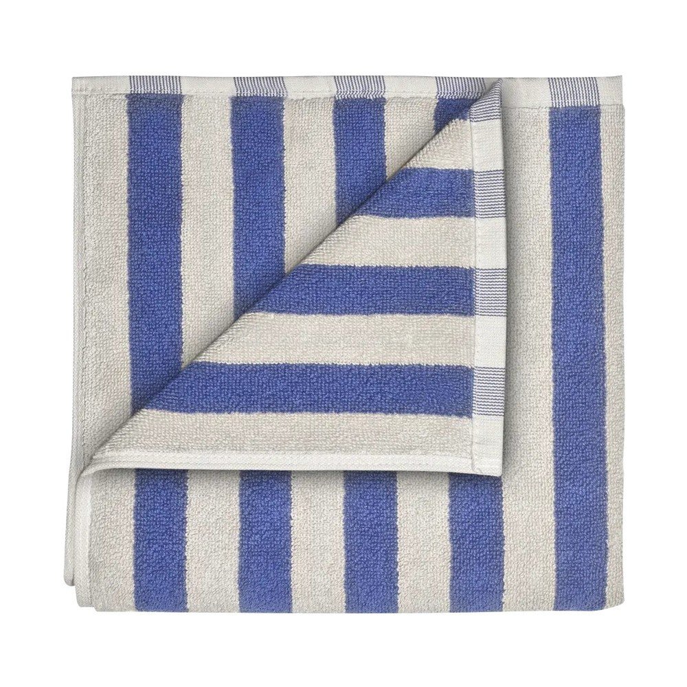 Kék-krémszínű frottír bio pamut törölköző szett 2 db-os 30x50 cm Arto – Blomus