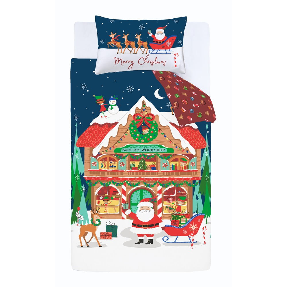 Kétszemélyes ágyneműhuzat 200x200 cm Santa's Workshop – Catherine Lansfield