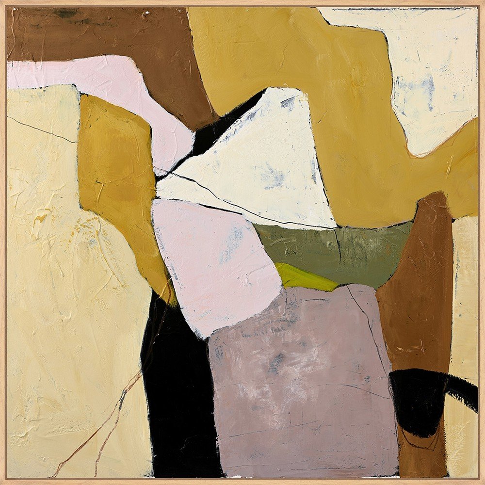Kézzel festett keretezett-vászon kép 101x101 cm Featured – Malerifabrikken