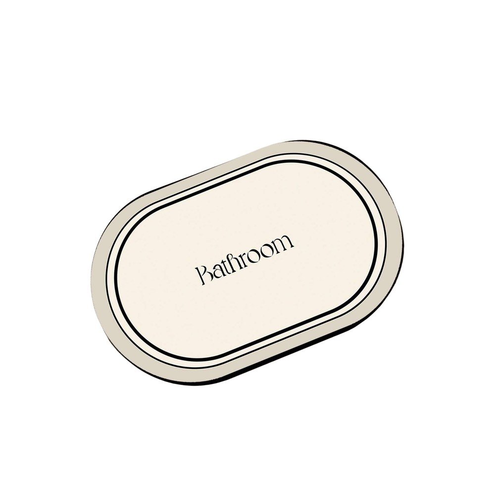 Krémszínű fürdőszobai kilépő 60x100 cm Farbelle – Foutastic