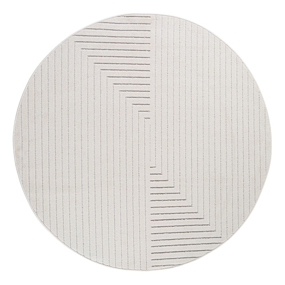 Krémszínű kerek kültéri-beltéri szőnyeg ø 120 cm Nova 1202 – Ayyildiz Carpets