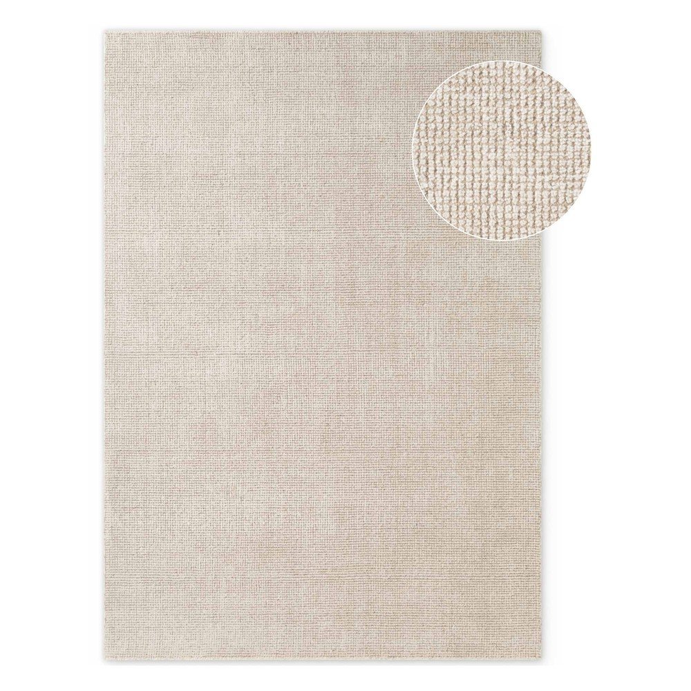 Krémszínű kézi szövésű gyapjú szőnyeg 120x170 cm Greenwich – Ted Baker