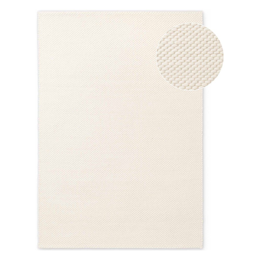 Krémszínű kézi szövésű gyapjú szőnyeg 200x290 cm Lyon Beans – Elle Decoration