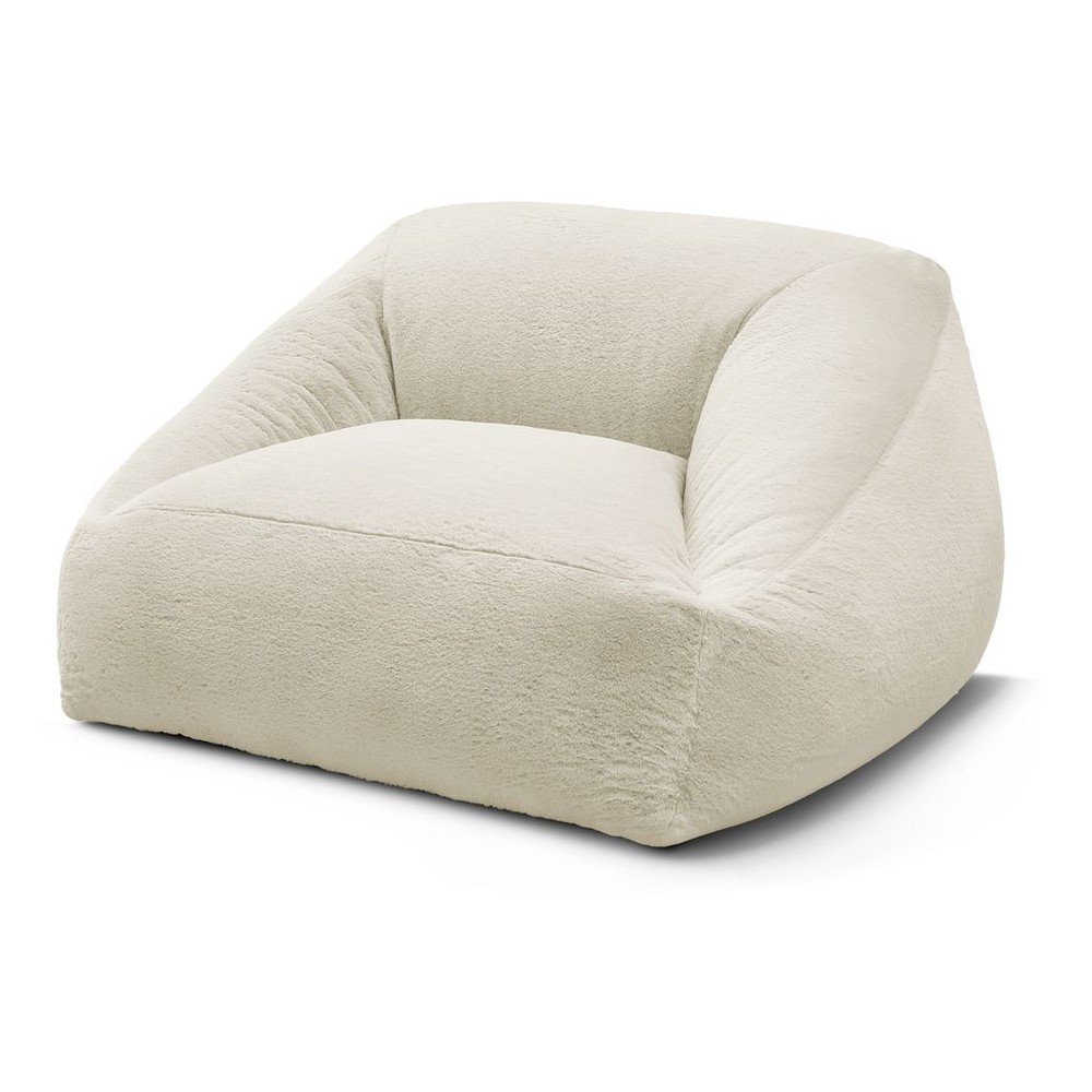 Krémszínű műszőrme babzsákfotel Lilibet – Bobochic Paris
