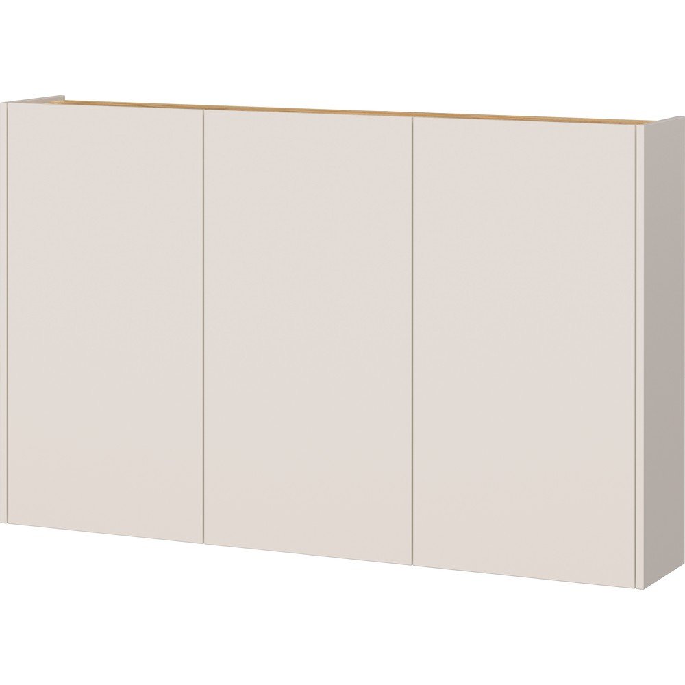 Krémszínű szekrény tölgyfa dekorral 138x87x25 cm Libbiano – Germania