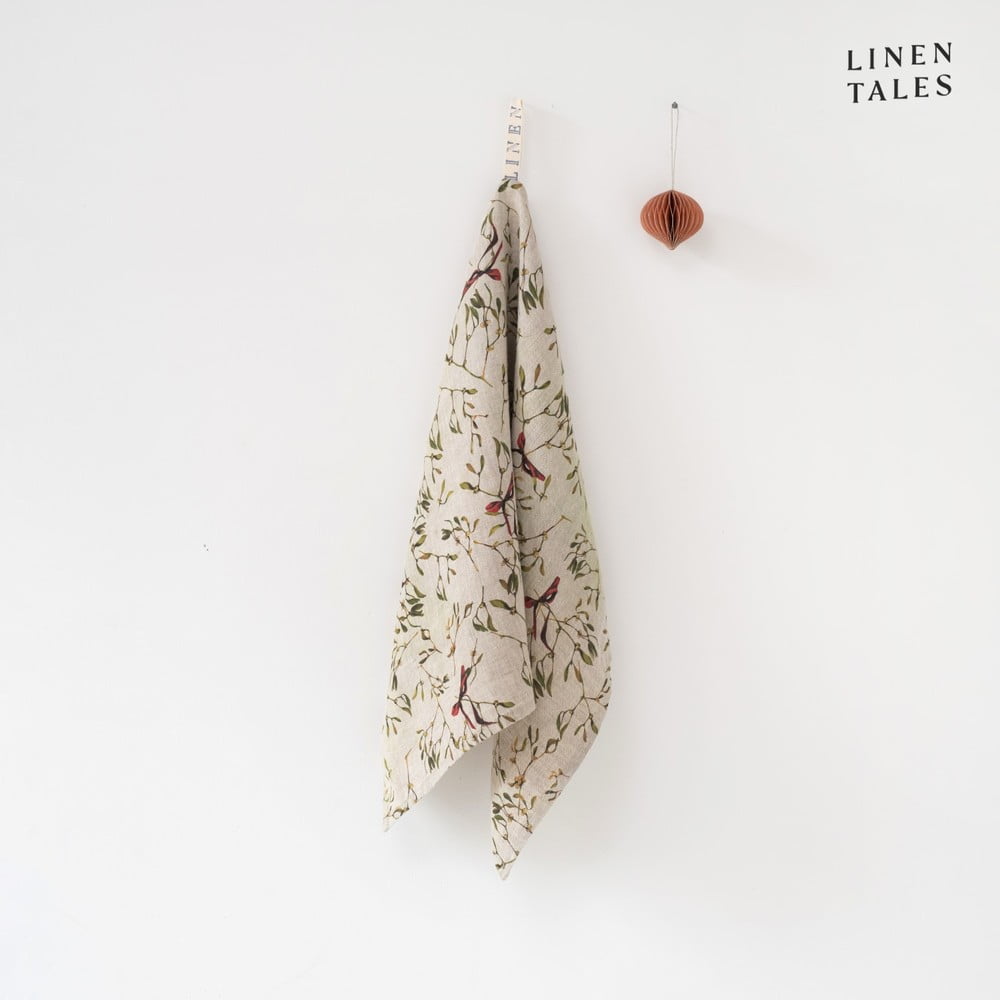 Len konyharuha karácsonyi mintával 45x65 cm – Linen Tales