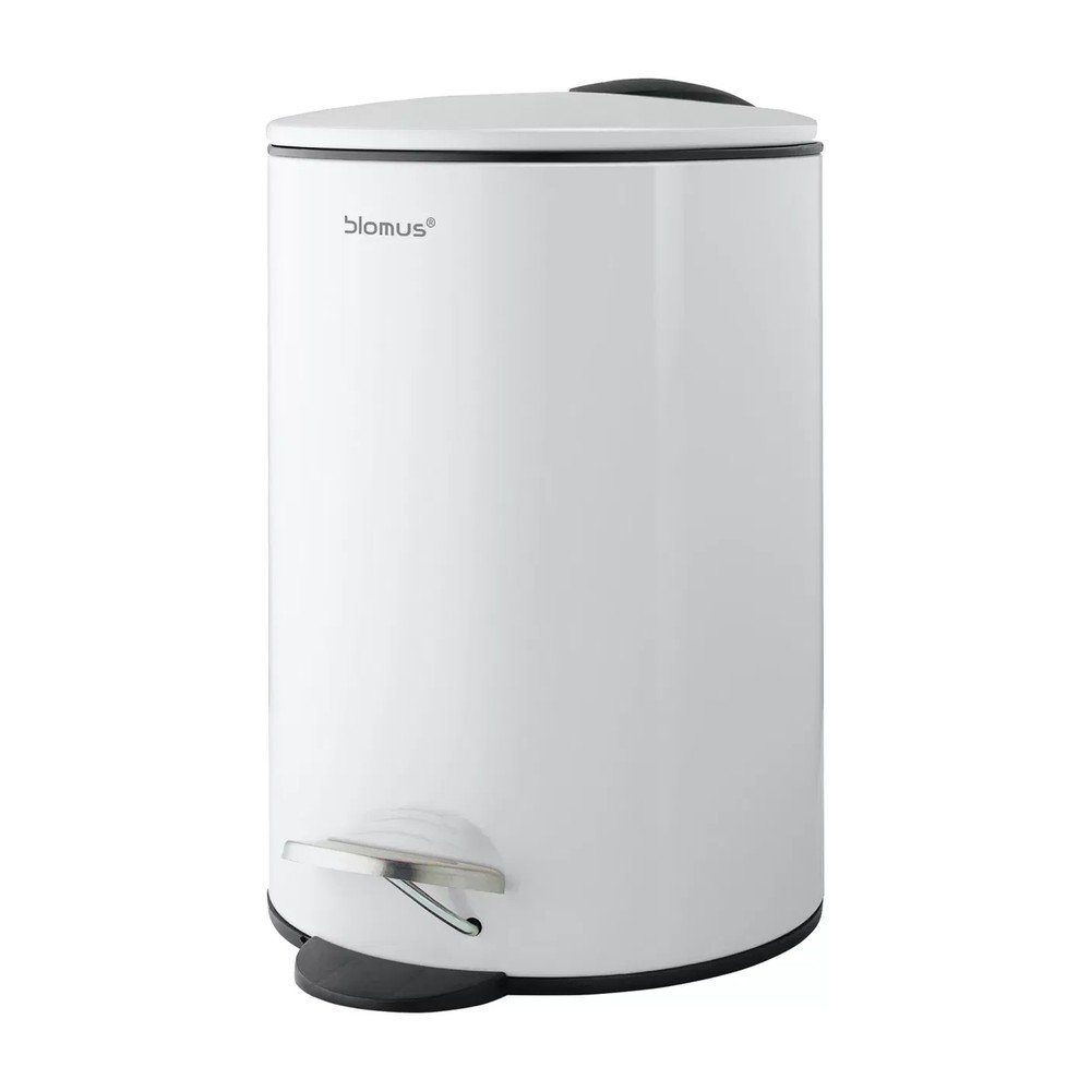 Matt fehér acél pedálos szemetes 3 l Tubo – Blomus