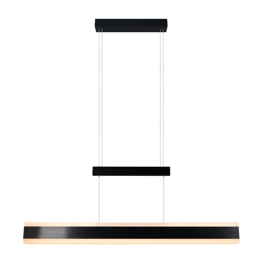 Matt fekete LED függőlámpa fém búrával Arcola – Trio