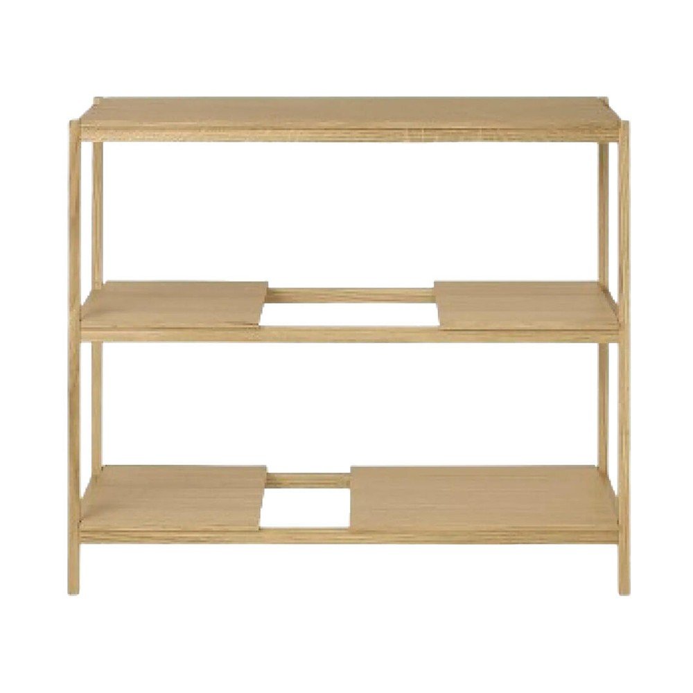 Natúr színű polcos állvány tölgyfa dekorral 105x92x40 cm Sukoya – Blomus