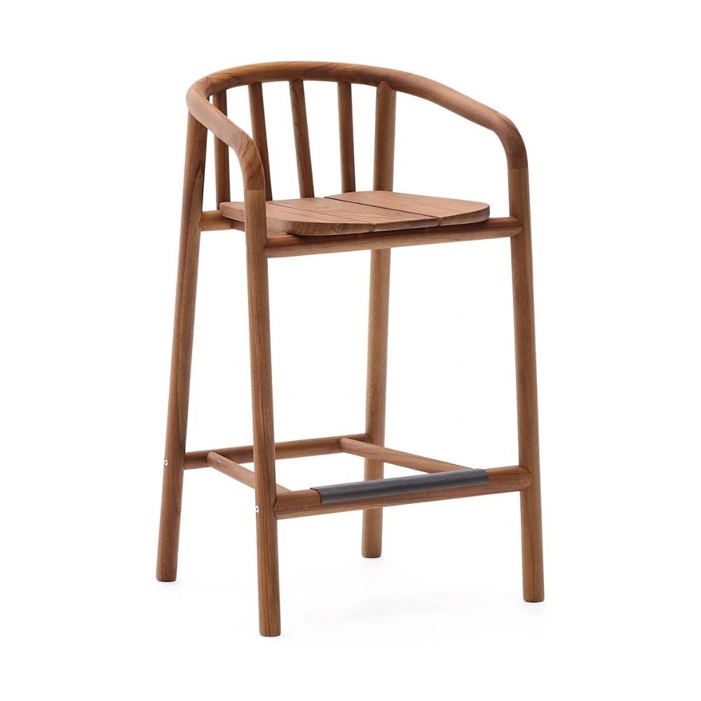 Natúr színű tömörfa kerti bárszék Turqueta – Kave Home