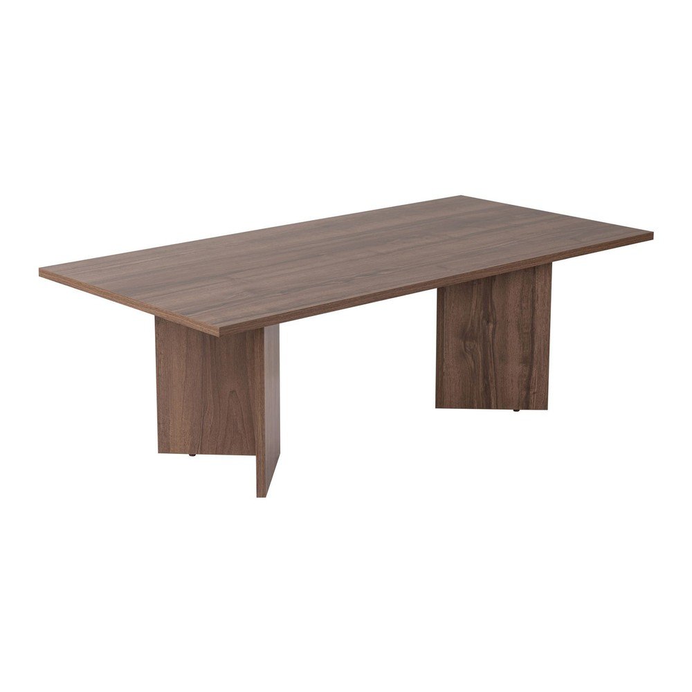 Sötétbarna dohányzóasztal diófa dekorral 60x119 cm Sabin – Kalune Design