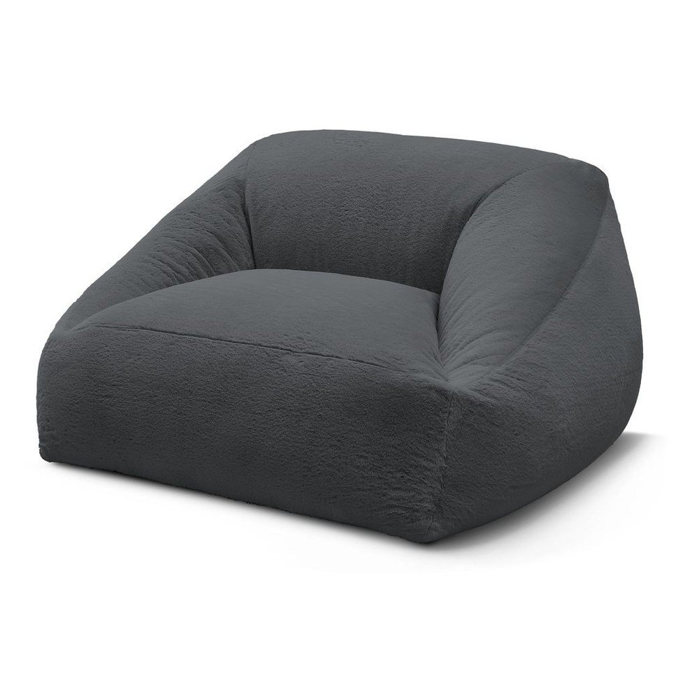 Sötétszürke műszőrme babzsákfotel Lilibet – Bobochic Paris