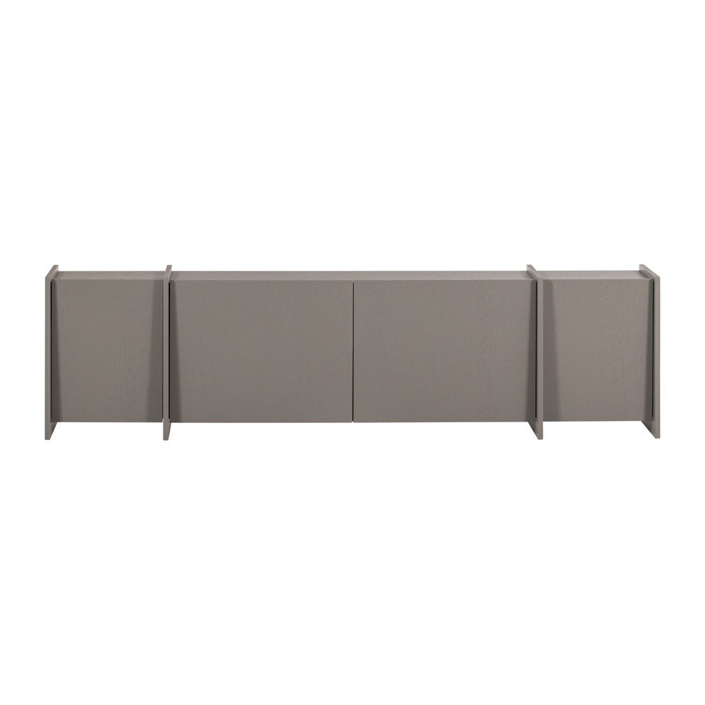 Szürke TV-állvány kőrisfa dekorral 200x53x44 cm Brock – WOOOD