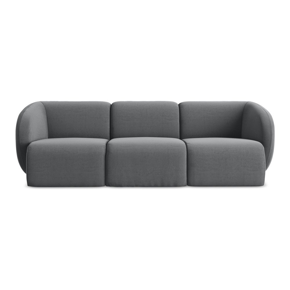 Szürke bársony kanapé 244 cm Lani – Makamii