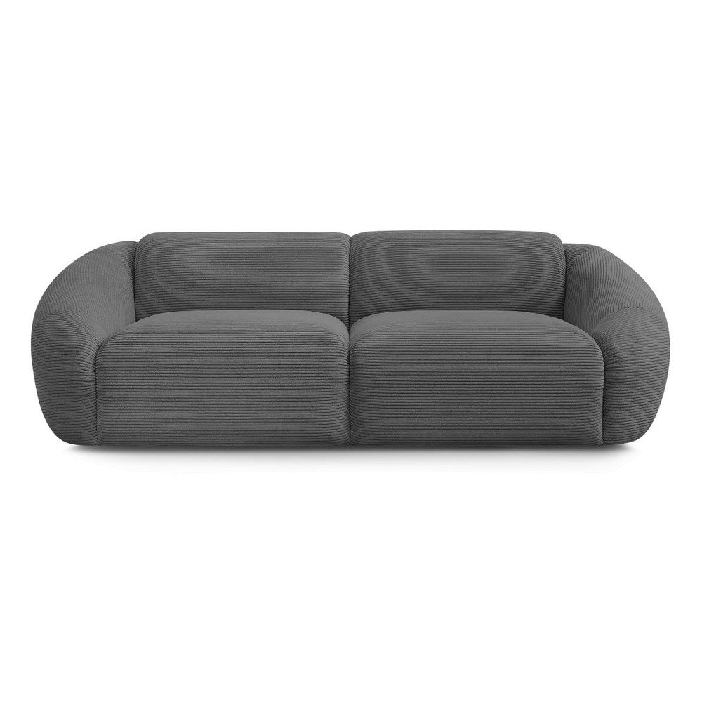 Szürke kordbársony kanapé 250 cm Tina – Bobochic Paris