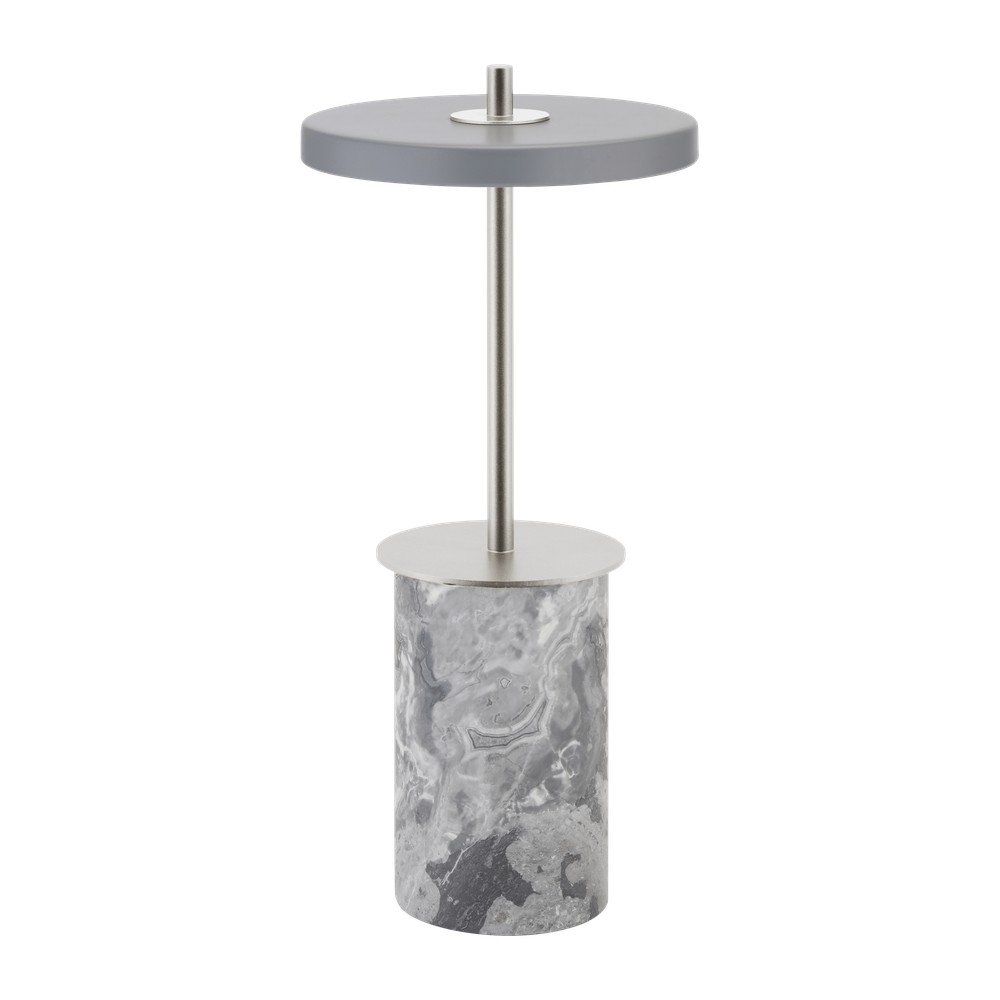 Szürke márvány LED dimmelhető asztali lámpa fém búrával (magasság 25